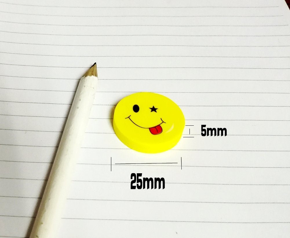 JZK 36 Emoji-Radiergummis – Bunte Gesichtsausdrücke, 5 Cm, Lustige Partygeschenke & Belohnungen Für Kinder, In Gelb JZK 36 Emoji-Radiergummis – Bunte Gesichtsausdrücke, 5 Cm, Lustige Partygeschenke & Belohnungen Für Kinder, In Gelb