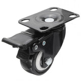 14x schwarze Gummiräder, Durchmesser 50 mm, 2 Räder mit Bremsen + 2 Räder ohne Bremsen