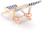 4x Mini wooden dolls house furniture accessories deck chair dolls beach chair for indoor outdoor