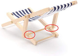 4x Mini poupées en bois maison meubles accessoires chaise longue poupées chaise de plage pour intérieur extérieur