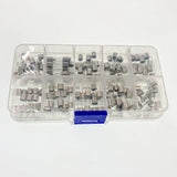 100 x flinke Glassicherungen, Set 20 x 5 mm, flinke Amperewerte 0,2 A, 0,5 A, 1 A, 2 A, 3 A, 5 A, 6 A, 8 A, 10 A, 15 A