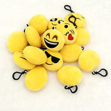 20 Stück Mini Emoji Plüschtier 5 cm Schlüsselanhänger Schlüsselanhänger Emoticon Kissen Kinder für Party Geburtstagsfeier