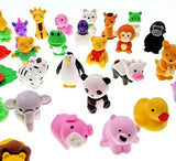 32 Detachable mini rubber animal toy  pencil eraser set