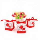 50 rote Herz-Hochzeits-Geschenkboxen, süße Boxen, Geschenkboxen für Hochzeit, Geburtstag, Babyparty, Taufe