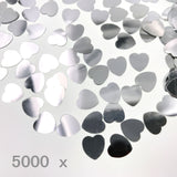 5000 pcs 1cm specular plastic silver love heart  confetti scatter, scrapbook, craft accessories
