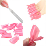 Nail Remover Tool set 10x Finger Nail Clips+10x Toe Nail Clips+200x Cotton Pads + 1 Tool Polish