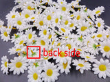 100 x Artificial White Craft Daisy Fabric Flowers Heads Party Wedding Table scatters Decoration