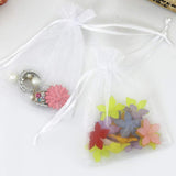 50x White organza bags party bags confetti bags small gift bags 12x9 cm