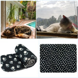 Window mounted cat basking hammock + cat blanket suction cup hanging bed & pet blanket for cat perch