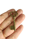 75 x Vintage Skeleton Keys Bronze Color Charm Keys Pendants DIY Handmade Necklace Craft Projects