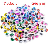 240 x Googly eyes with lashes + 200 x googly eyes without eyelashes, 10mm self adhesive wobbly eyes