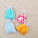 50x White organza party small gift bags 7x9 cm for candy small jewelry beads