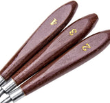5 Piece Set of Stainless Steel Palette Knives with Wooden Handles Oil Painting
