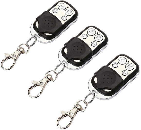 JZK 3 x Porte électrique universelle Clonage de porte de garage Télécommande 433 MHz, Ouvre-porte de garage Télécommande de remplacement Unité fob