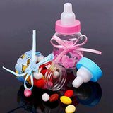 24 x Blue favour feeding bottle candy bottle party box bag for favour , sweets, gifts & jewelry