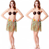 8x Multicolor Hawaiian silk faux flowers party fancy hula skirt girl women Hawaiian Luau supply