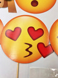 27 x Emoji Photo Booth Props Papier Party Selfie Props sur Bâton pour Accessoire de Fournitures de Fête