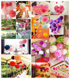 Pompons en tissu 10x10 pouces 25 cm, accessoires de décoration, boules de fleurs en papier, fournitures de fête
