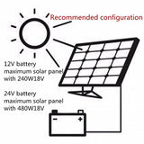 20A 12V/24V Intelligenter Solarpanel-Laderegler mit LCD-Display, USB-Anschluss, Überstromschutz
