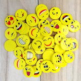 48 x Novelty erasers smile laughing shy emoji rubbers cute gifts for kids party occasion festival