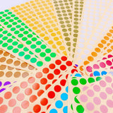 30 Blatt 10-mm-Etikettenaufkleber, 15 Farben, kleine runde Punktaufkleber, Farbcodierung, Klebemarkierung