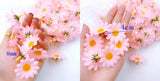 100 x Artificial White Craft Daisy Fabric Flowers Heads Party Wedding Table scatters Decoration