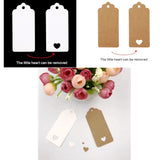 100 White & 100 Brown Heart Kraft Paper Gift Tags + 40M Jute Twine String, Price Luggage Tags