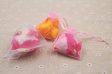50x Rosa Organzabeutel Partygeschenkbeutel Konfettibeutel kleine Geschenkbeutel 7x9 cm für Süßigkeiten, kleinen Schmuck