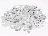 5000 pièces 1 cm en plastique spéculaire argent coeur d'amour confettis scatter, scrapbook, accessoires d'artisanat
