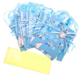 24 x Blue baby shower favour bag boy sweet bag mini party paper bag for baby boy birthday party