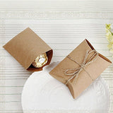 50 Rustic wedding favour box with jute string kraft paper small sweets Christmas christening party