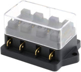 BH-4P 12V 24V 32V 4 way standard blade fuse holder box board fusebox car campervan boat with 10 fuse