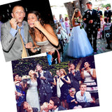 60 x baguette de mariage blanche Tube de coeur bulle décorations de Table de faveur de fête pour anniversaire de mariage