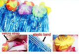 5-in-1 Hawaii-Party-Kostüm-Set, Hula-Rock, Blumen-Stirnband, Armband, Girlande, Halskette