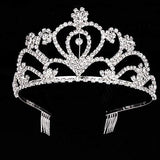 Bridal wedding princess prom crystal crown rhinestone for children and adult, aluminum alloy metal