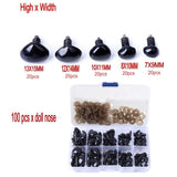 264 Safety Eyes + 100 Safety noses w/ Box for Toy Making Assorted Sizes for Soft Teddy Bear Doll