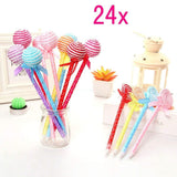 24 Novelty pens for kids lollipop ballpoint pen cute biro pen stationery gift for girls children