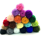 JZK 20 mehrfarbige 50 g superweiche Milchwattegarne zum Stricken, Häkeln, Babykleidung, Mütze, Schuhe, Socken, Schal, Spielzeugherstellung