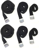 JZK 6 PCS 1m 3m 6m cargo tie down straps belt ties with strong metal buckle, car roof rack straps trailer straps bike rack securing straps lashing straps
