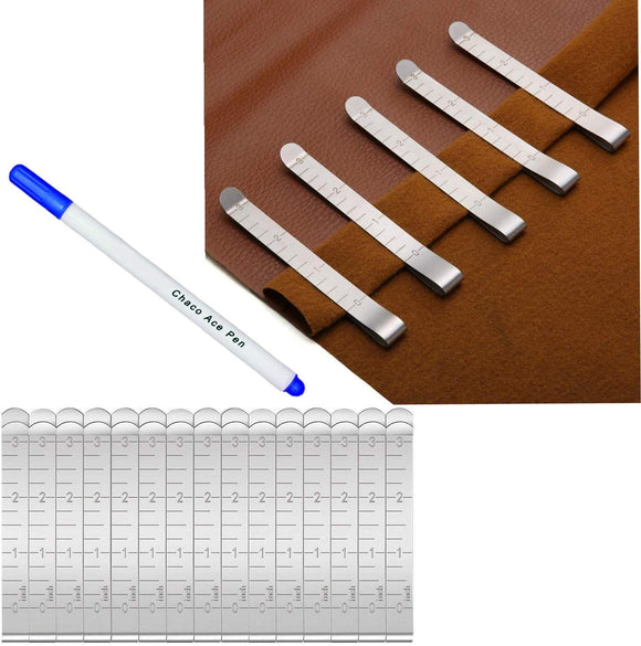 JZK 20 X pinces à coudre en acier inoxydable de 3 pouces, pinces à matelassage, pinces à ourlet pour mesurer, relever les ourlets et maintenir le tissu en place, avec stylo de marquage du tissu
