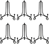 JZK 6 PCS 10 cm 4 Pouces Petit présentoir en Fer Noir pour Carte de Nom de Table, Carte de Place, Support de Support Photo, Chevalet de Support de Support d'image