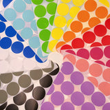 JZK 12 x Sheets 2inch 50mm 12 Colours Large Coding Labels self Adhesive Round dots Coloured Circle Marking Stickers, 240 dots