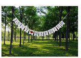 Frisch verheiratete Wimpelkette mit Band, Dekoration für Hochzeitsfeier oder Fotoautomatenfotografie
