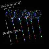 5 transparent 40cm giant LED light balloon 70 cm pole+3 meters LED string light + balloon pump