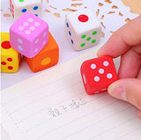 24 Novelty little rubber toy dice pencil eraser set for children party favours kids birthday gift