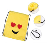 12pcs Lovely emoji cartoon drawstring backpack PE bags for kids & adult birthday party bag fillers