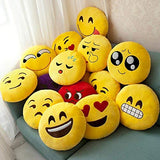 2 x Stuffed plush Emoji cushion blow kiss + Emoji cushion love heart eyes, 32cm 12" Emoji pillow