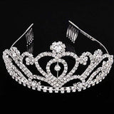 Bridal wedding princess prom crystal crown rhinestone for children and adult, aluminum alloy metal