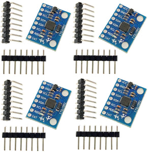 JZK 4 x GY-521 MPU-6050 6DOF Modul 3-Achsen-Gyroskop 3-Achsen-Beschleunigungsmesser für Raspberry Pi- und Arduino-Projekte