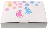 JZK kit de cadre photo empreinte de main en argile bleue cadres photo en argile cadeau de fête prénatale pour filles et garçons